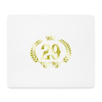 Couronne de 29 chiffres - Tapis de souris (format paysage) - blanc - Devant
