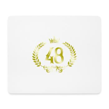 48 Nombre de couronnes - Tapis de souris (format paysage) - blanc - Devant