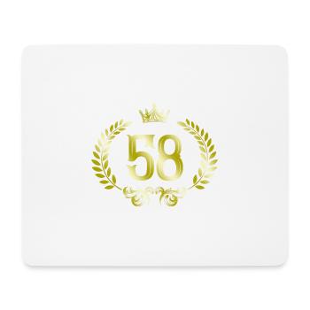 58 Couronne de chiffres - Tapis de souris (format paysage) - blanc - Devant