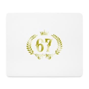 Couronne de 67 chiffres - Tapis de souris (format paysage) - blanc - Devant