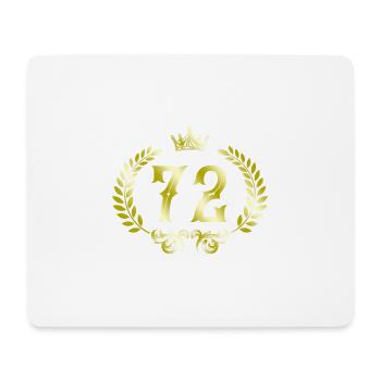 72 Zahl Kranz - Mousepad (Querformat) - Weiß - Vorne