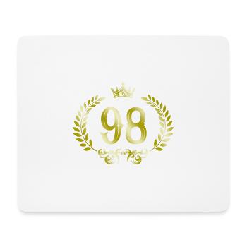98 Number wreath - Mouse Pad (horizontal) - white - Front