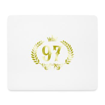 97 Nombre de couronnes - Tapis de souris (format paysage) - blanc - Devant