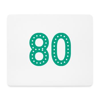 80 JAHRE. 80-jähriges JUBILÄUM. JUBILÄUM 80 JAHRE.80 - Mousepad (Querformat) - Weiß - Vorne