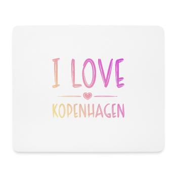 I Love Copenhagen - Mouse Pad (horizontal) - white - Front