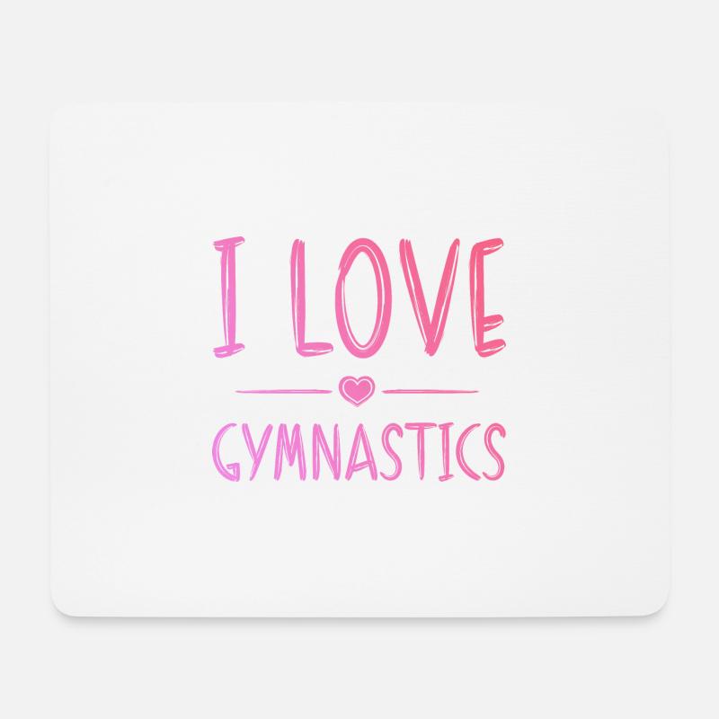 Ich liebe Gymnastik - Mousepad (Querformat) - Weiß