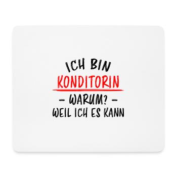 Konditorin Lustiger Spruch Torten Backen Geschenk - Mousepad (Querformat) - Weiß - Vorne
