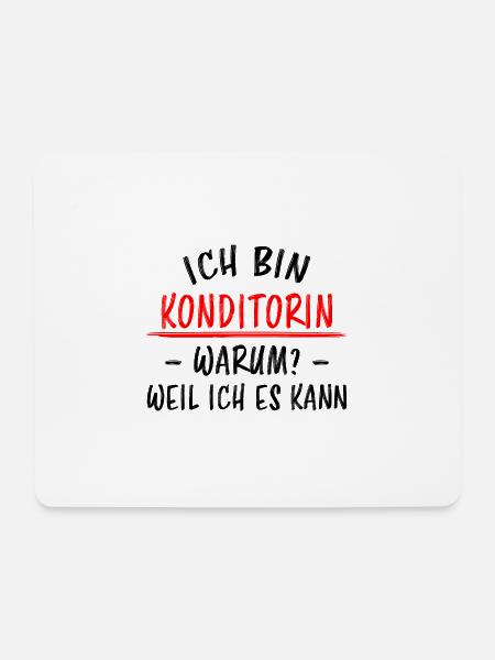 Konditorin Lustiger Spruch Torten Backen Geschenk - Mousepad (Querformat) - Weiß