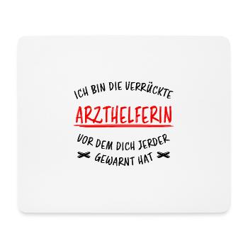 Arzthelferin Beruf Lustiger Spruch Arzt Geschenk - Mousepad (Querformat) - Weiß - Vorne