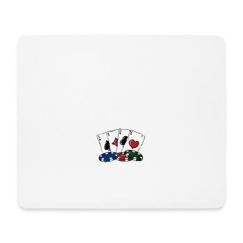Never Bet Your Leg Poker Funny Poker Player Humor - Mouse Pad (horizontal) - white - Front