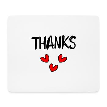 THANK YOU. THANKS. THANK YOU. ANNIVERSARY. BIRTH. - Mouse Pad (horizontal) - white - Front