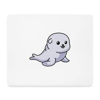 Robbe Tier Comic - Mousepad (Querformat) - Weiß - Vorne