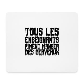 les enseignants aiment les cerveaux Enseignant - Tapis de souris (format paysage) - blanc - Devant