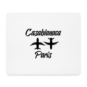 Casablanca & Paris - Mousepad (Querformat) - Weiß - Vorne