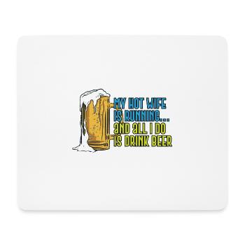 Lustiges Marathon Läufer Cross Country Marathoner - Mousepad (Querformat) - Weiß - Vorne