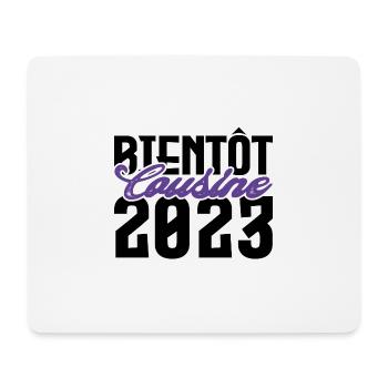 Cadeau Annonce grossesse bientôt Cousine 2023. - Tapis de souris (format paysage) - blanc - Devant