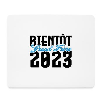 Cadeau Annonce grossesse bientôt Grand frère 2023. - Tapis de souris (format paysage) - blanc - Devant