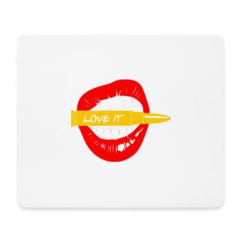 bouche - Tapis de souris (format paysage) - blanc - Devant