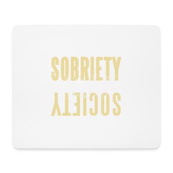 Sobriety Society Retro Vintage Sober Designs - Mousepad (Querformat) - Weiß - Vorne