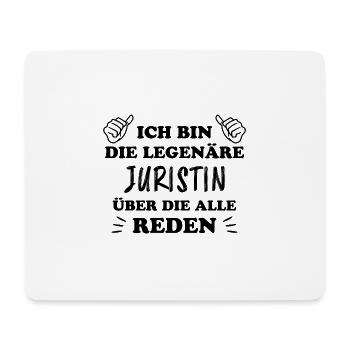 Juristin Beruf Lustige Spruch Jurist Jura Geschenk - Mousepad (Querformat) - Weiß - Vorne