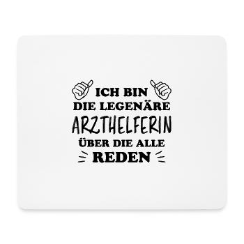 Arzthelferin Lustiger Spruch Arzthelferin Geschenk - Mousepad (Querformat) - Weiß - Vorne