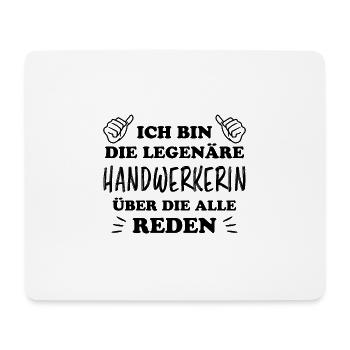 Handwerkerin Lustiger Spruch Heimwerkerin Geschenk - Mousepad (Querformat) - Weiß - Vorne