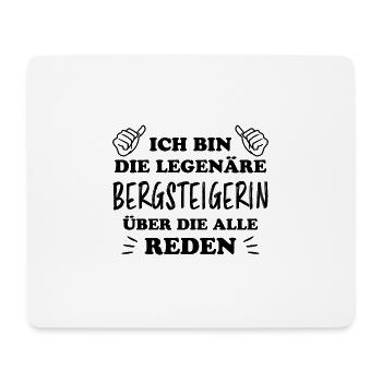 Bergsteigerin Wandern Fun Lustiger Spruch Geschenk - Mousepad (Querformat) - Weiß - Vorne