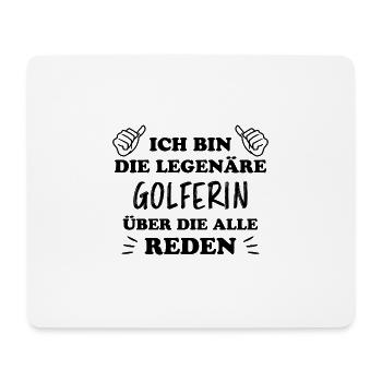 Golferin Minigolf Lustiger Spruch Golf Geschenk - Mousepad (Querformat) - Weiß - Vorne