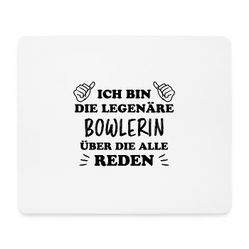 Bowlerin Bowling Spruch Lustiges Bowlerin Geschenk - Mousepad (Querformat) - Weiß - Vorne