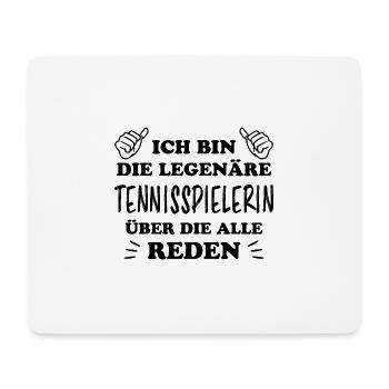 Tennis Lustiger Spruch Tennisspielerin Geschenk - Mousepad (Querformat) - Weiß - Vorne