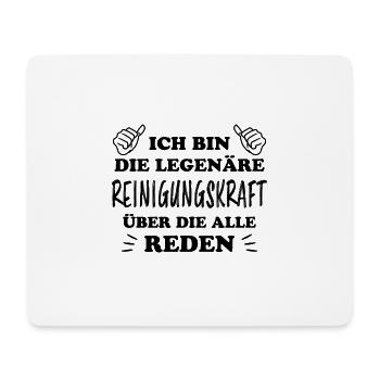 Reinigungskraft Spruch Haushalt Putzfrau Geschenk - Mousepad (Querformat) - Weiß - Vorne