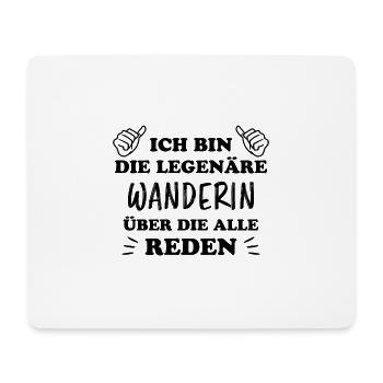 Wanderin Lustiger Spruch Outdoor Wandern Geschenk - Mousepad (Querformat) - Weiß - Vorne