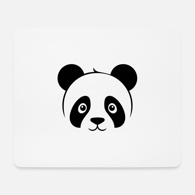 Panda - Tapis de souris (format paysage) - blanc