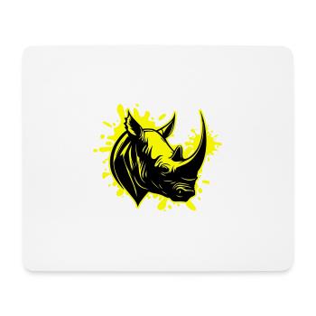 Rhinoceros Animal Head - Mouse Pad (horizontal) - white - Front