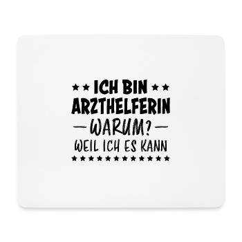 Arzthelferin Spruch Lustiges Arzthelferin Geschenk - Mousepad (Querformat) - Weiß - Vorne