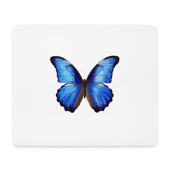 Blauer Morpho-Schmetterling - Mousepad (Querformat) - Weiß - Vorne