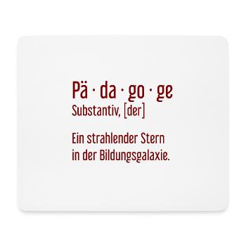 Pädagoge Pädagogen Schule Lehrer Unterricht - Mousepad (Querformat) - Weiß - Vorne