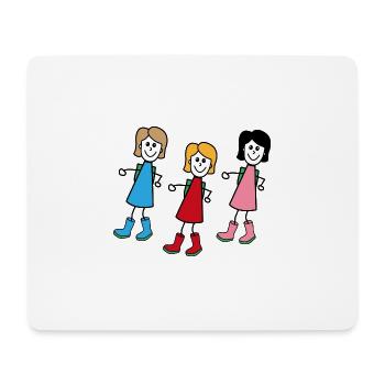 Femmes dans le style comique - Tapis de souris (format paysage) - blanc - Devant