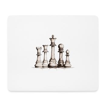 Schach - Mousepad (Querformat) - Weiß - Vorne
