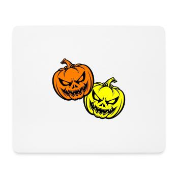 Halloween Creepy Pumpkin Face - Mouse Pad (horizontal) - white - Front