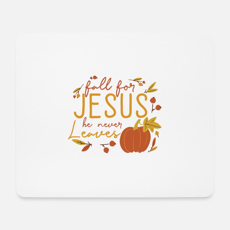 Fall for Jesus Religious Christian Believer - Mousepad (Querformat) - Weiß