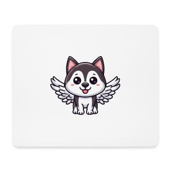 Angel Husky, Wing Comic, Sky Dog - Mouse Pad (horizontal) - white - Front