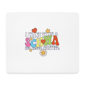 Professeur d’anglais Je veux être un Schwa ELA Life - Tapis de souris (format paysage) - blanc - Devant