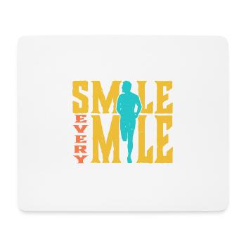 Smile Every Mile 5 - Mouse Pad (horizontal) - white - Front