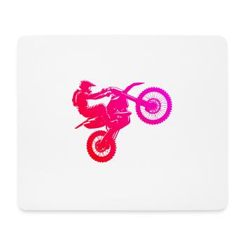 Dirt Bike Freestyle Motocross Dirt Biker Men - Mouse Pad (horizontal) - white - Front