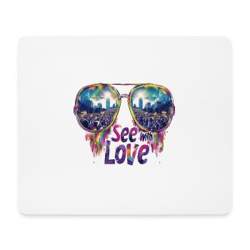 See With Love Equality Pride Design - Mousepad (Querformat) - Weiß - Vorne