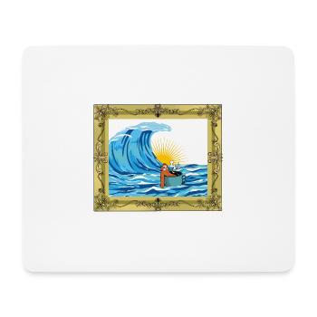 Sloth Seafaring Coffee Cup Adventure Travel Sea - Mouse Pad (horizontal) - white - Front