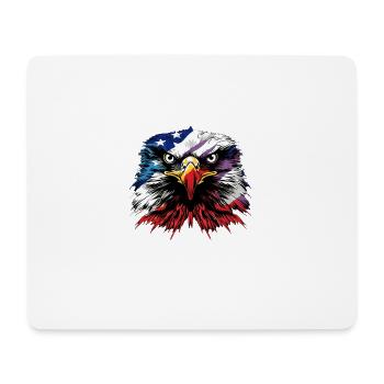 American Flag Freedom Eagle USA Pride - Mousepad (Querformat) - Weiß - Vorne