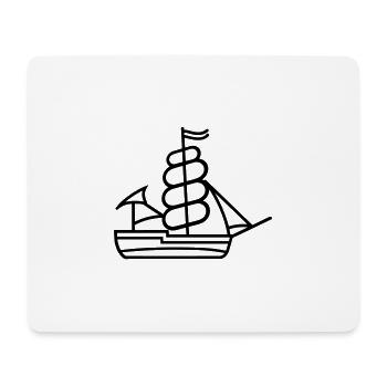 pirate ship - Mouse Pad (horizontal) - white - Front