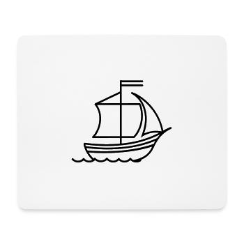Piratenschiff - Mousepad (Querformat) - Weiß - Vorne